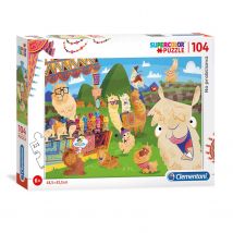 Clementoni No ProbLLAMA Puzzle Rompecabezas, 104 Piezas, Dibujos Divertidos para Niños, Edad Recomendada 6+