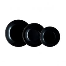 Arcopal Zelie Black Vajilla Vidrio 12 Piezas - Resistente y Elegante