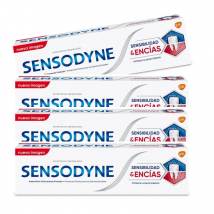 Pack 4x75 ml Sensodyne BLANQUEANTE / Sensibilidad y Encías / REPARA Y PROTEGE / REPARA Y PROTEGE BLANQUEANTE / SENSIBILIDADENCIAS BLANQUEADOR / Pasta de Dientes Con Flúor, Alivio Para Dientes