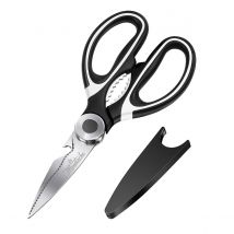 LA MOUSTACHE Tijeras de cocina  Acero Inoxidable con Funda Protectora