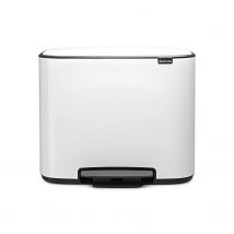 Brabantia Bo Pedal - Cubo de basura, Acero Inoxidable, Blanco, 36 litros