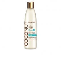 Kativa Champú Coconut 550 Ml - Reconstrucción, Limpieza, Suavidad, Brillo