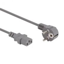 Cable de Alimentación Perel - Gris - 3.0 M - 3g1.0 Mm² - Alta Potencia 2500W