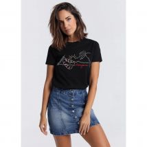 Lois Jeans - Falda Tejana Azul - Corte en Pulgadas - Diseño Clásico - Alta Calidad