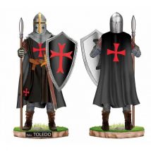 Escudo-lanza de resina Templario Negro, 30