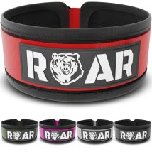 Roar® Cinturón Lumbar Gimnasio, Cinturon Gimnasio Hombre y Mujer, Cinturon Halterofilia, Powerlifting, Levantamiento Peso, Musculacion, Cinturon Gym Hombre, Cinturon Pesas