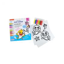 Comansi sticker art junior baby sharkÂ - pegatinas creativas para ventanas Â - manualidades infantiles - surtido temÃ¡tico