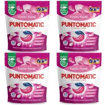 PUNTOMATIC 22 Cápsulas Tricámara Floral, Pack Ahorro 4x22 Total 88 Lavados, Detergente Lavadora Para Ropa Blanca y De Color, Quitamanchas