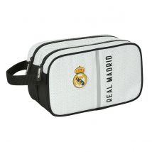 SAFTA Neceser 2 Cremalleras Oficial Real Madrid 1ª Equipación 24/25, 5 L, Unisex