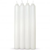 COM-FORT HOUSE - Velas Blancas Pack de 4 Unidades 2x17,5cm