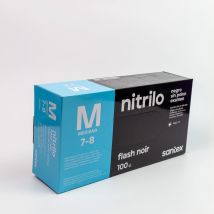 Guantes de Nitrilo Santex Flash Noir negro sin polvo talla M calidad superior (4.5 gr)