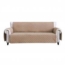 Fundas De Sofá Beige, Microfibra, Reversible, Bolsillo Lateral, Opción De Una o Varias Plazas, Marca HMS.