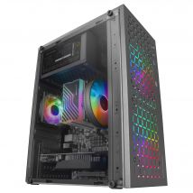 Mars Gaming MC-CORE, Caja Gaming Compacta MicroATX, Diseño Frontal Metal-Mesh, Ventana Lateral