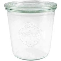 Weck Recipiente con Bordes Redondeados, Vidrio, Transparente, 580 ml
