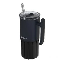 Taza termo quokka 720ml acero inoxidable con base de silicona umi black