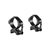 Las monturas Hawke Precision Steel 34 mm Weaver Baja con palanca ofrecen anillos de acero de 34 mm, configuración de 2 piezas, altura baja de 2,1” (53 mm) y palanca de fijación, con un peso de 212 g.