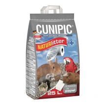 Lecho Ecológico Papel Reciclado Naturlitter Conejos y Roedores Lecho natural de Papel para Mascotas CUNIPIC 25 L