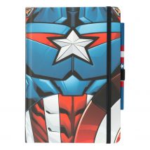 Cuaderno Marvel Capitán América: Cuaderno A5 punteado con Bolígrafo - Diario personal o Cuaderno de diario A5 |   Bullet journal - Cuadernos de tapa dura con marcapáginas, 192 páginas