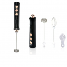 Espumador de Leche 3EN1 Espumador Leche Electrico con Batidor de Acero Inoxidable 3 Velocidades Batidora de Leche Portátil para Huevos, Café, Lattes, Capuchino Diseño Compacto para Cafeterías y Hogar