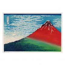 Grupo Erik Póster El viento fino de Katsushika Hokusai, Mañana clara - Lámina decorativa Katsushi Hokusai/Póster monte Fuji - Decoración de habitación