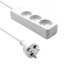 Proxtend danish it power strip 3-way 3m white