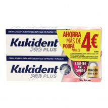 Kukident Pro Plus Barrera Anticomida Sin Sabor 2x40 g Promo