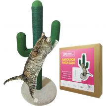 Árbol Rascador para Gato Juguete para Gatos con Forma Cactus Material Rugoso Verde 87cm x 40cm x 40cm, Material natural, Duradero de sisal, Fácil de montar