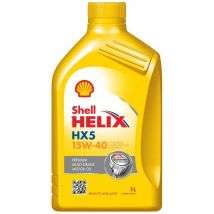 Aceite Shell Helix Hx5 15W40 1 L para Motores Gasolina, Diésel y de Gas