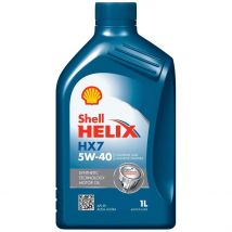 Aceite Shell Helix Hx7 5W40 1 L - Prolonga Vida de Motores - Protección Frente Al Desgaste - Tecnología Sintética - Limpieza Activa
