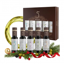 5 Elementos Gran Selección Estuche Premium de Aceite de Oliva Virgen Extra - Regalo Gourmet para Navidad con Variedades Exclusivas | 5 botellas 100 ml AOVE Español Premium