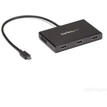 StarTech.com Adaptador USB-C Multimonitor de 3 Puertos, Hub Concentrador MST USB Tipo C a 3 Puertos HDMI, Divisor Multiplicador Triple HDMI 1080p 60Hz, Solo para Windows (MSTCDP123HD)
