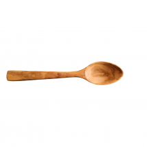 Cuchara para comer cocina de madera de olivo 21,5cm De Biosa. Artesanos de España