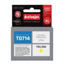 ActiveJet AEB-714N - Yellow Ink Cartridge for Epson T0714, XL high yield, 15ml pigment ink, compatible with Epson printers, ideal for high-quality printing.