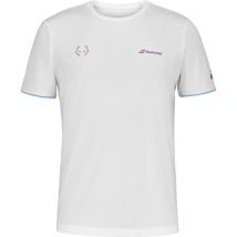 Camiseta Babolat Cree Neck Tee Lebron Blanco Camiseta de padel oficial jugador Juan Lebrón