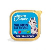 Edgard & Cooper Adult Salmón y Pollo de Corral Paté Gatos 16 x 85 gr