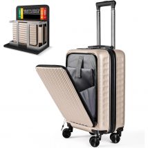 Valigia da cabina 55x40x20 con ruote rimovibili. Valigia da cabina 52 x 37 x 20 cm. Bagaglio a Mano, Valigie Rigide da Cabina con Lucchetto a Combinazione e 4 Ruote Doppie a 360 Gradi °   rimovibile