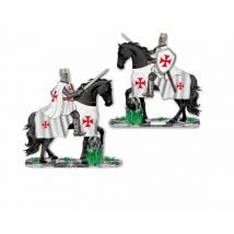 Caballo Negro Templario Espada Blanca