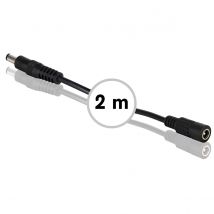 Prolongador Conector DC Macho/hembra 2 M Negro