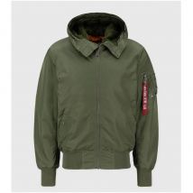 Chaqueta Bomber con Capucha MA-1, Marca Alpha Industries, Variedad de Color y Talla, Para Hombre