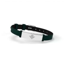 Real Betis Balompié Pulsera Oficial de Silicona y Acero Inoxidable – Ajustable para Hombre, Mujer y Niño – Regalo ideal para Fans del Betis