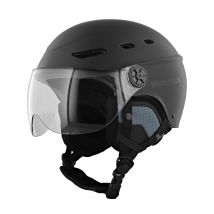 T'nb - Casco de protección con visera y orejeras desmontables, talla L, color negro