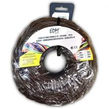 Edm Cable Textil Trenzado Paralelo 2x1.5mm Marrón 5m - Resistente y Duradero