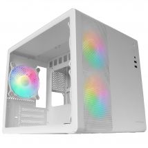 Mars Gaming MC-400, Caja Gaming Compacta Micro-ATX, Ventana Lateral Completa Cristal Templado, 3x