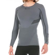 Camiseta Térmica +8000 Cortona 221 Hombre Gris - Fitting de Compresión - Secado Rápido - Grosor Medio - Ideal para Disciplinas de Mucha Actividad - Bajas Temperaturas