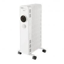 MIDEA Radiador Eléctrico de Aceite 1500W – Calefacción Eléctrica Bajo Consumo de 7 Elementos – 3