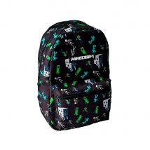 Mochila Escolar 40 CM Minecraft Negra 80172