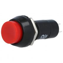 Interruptor Pulsador Redondo Abierto Reposo 1A/250Vac ROJO OFF-ON