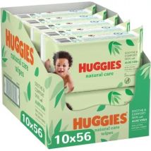 Toallitas con Aloe Vera ,Natural Care (10 pack de 56) uds. Huggies