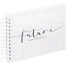 Hama Letterings Future 24x17 Photo Album with 50 White Pages, Multicolor - Spiral binding for secure page hold, fits 10x15 cm photos, perfect for albums and scrapbooking.