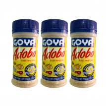 3 BOTELLAS ADOBO SIN PIMIENTA GOYA - MEZCLA DE ESPECIAS LATINAS - 226G USA
